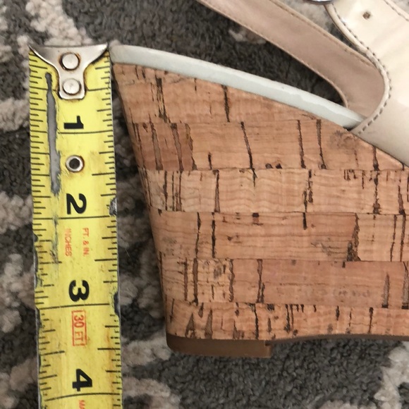 Franco sarto cream wedges with cork style heel - Picture 5 of 5